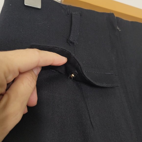 Les Belles Garconnes Vintage Classic Midi Skirt Black Casual Zip Womens Lined - Picture 10 of 15